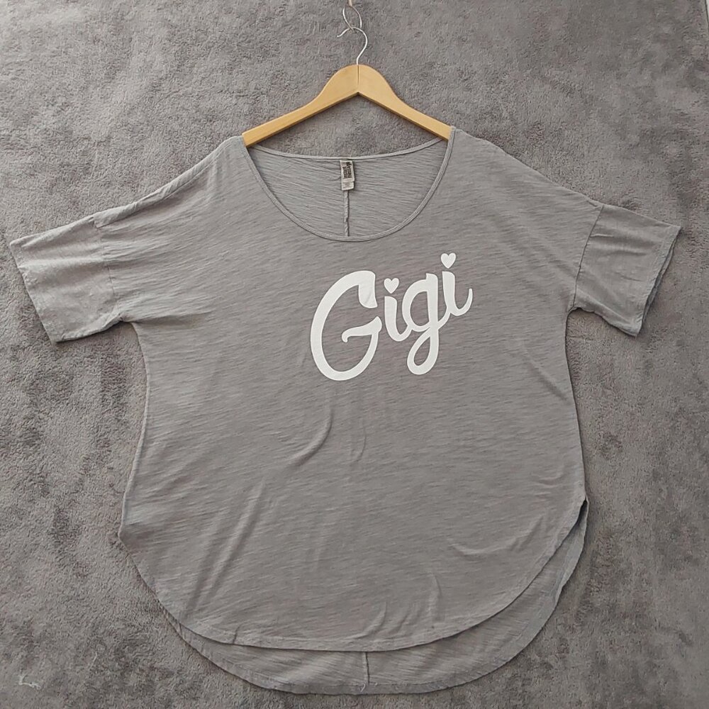 Instant Message “Gigi” Graphic Tee – Women’s 2XL – Gray Short Sleeve Top - Picture 6 of 7